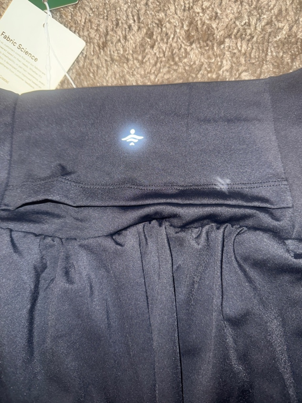High-Waist Black Women's Athletic Shorts 2 in 1 cool touch yoga shorts w pockets - Picture 5 of 6